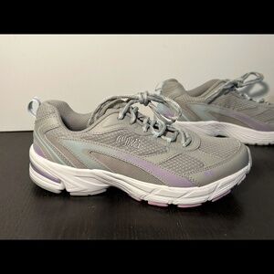 Ryka Impress Walking/Running Shoes Sneakers Grey/Purple/Teal Womans 7.5M